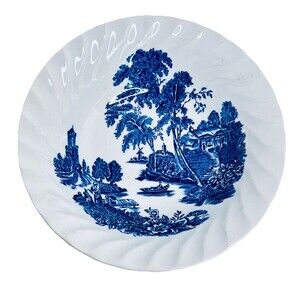 Vintage Swinnertons The Ferry Blue Transferware Bowls England Set of 4